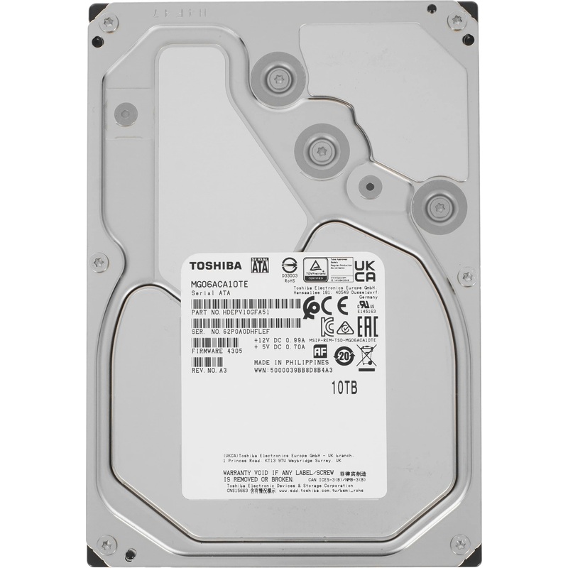 Изображение товара Жёсткий диск Toshiba MG06ACA10TE 10 ТБ для серверов