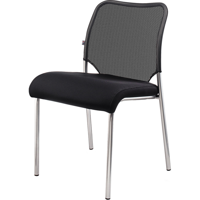 Изображение товара Стул офисный Amigo чёрный ткань/сетка металл хромированный
