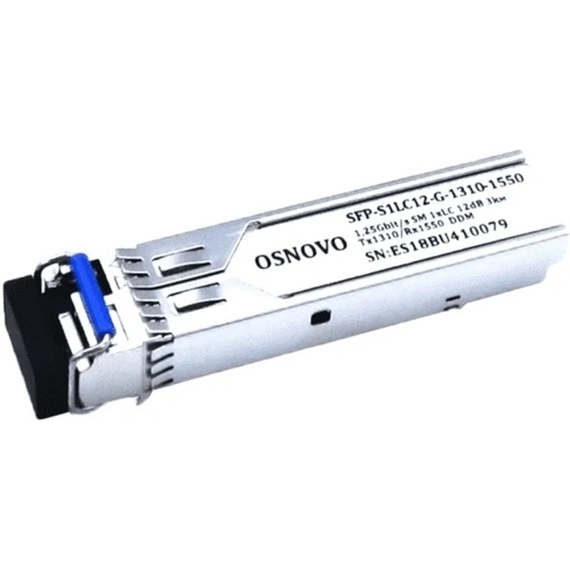 Изображение товара Трансивер Osnovo SFP-S1LC12-G-1310-1550 для оптоволоконных линий 1.2 Гбит/с