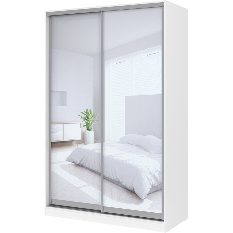 Изображение товара Двухдверный шкаф-купе Comfort ШКЗЗ.16.1 из ЛДСП белый 160x60x220 см