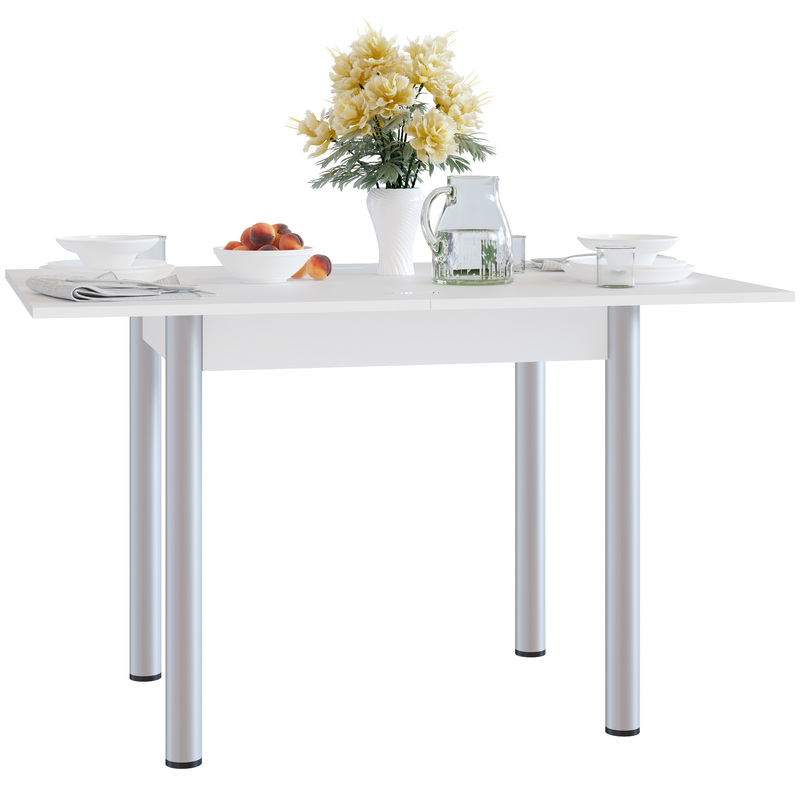 Изображение товара Раскладной обеденный стол СОКОЛ СО-1м белый 1200х800х751 мм