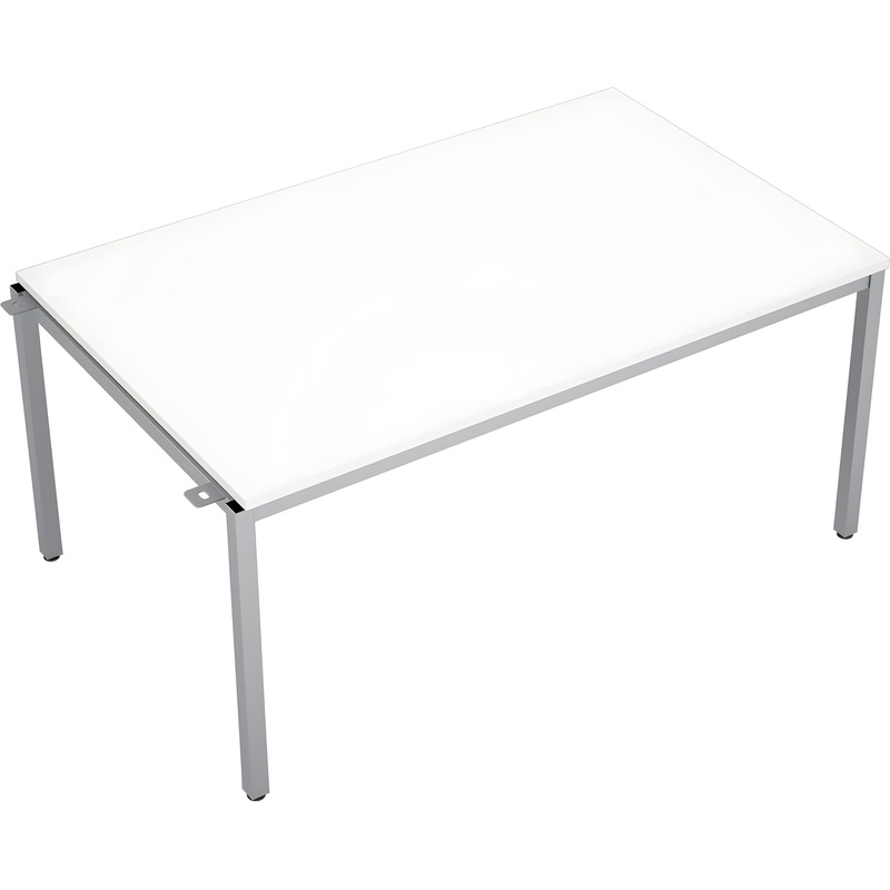 Изображение товара Элемент стола для переговоров Avance 6МПН.004 белый/алюминий матовый 1600x1000x750 мм