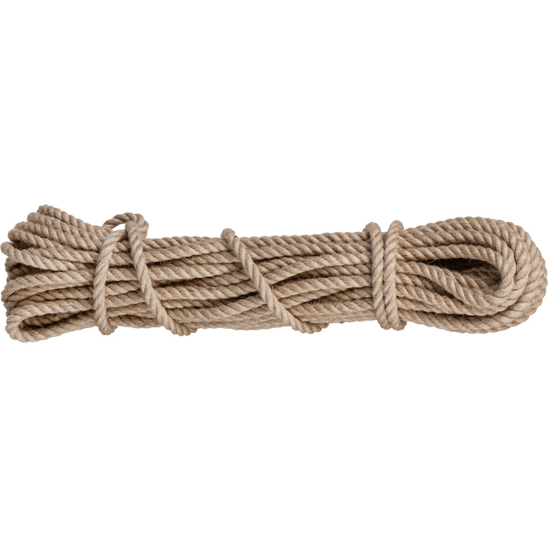 Изображение товара Верёвка джутовая кручёная 8 мм 20 м для строительных и хозяйственных нужд