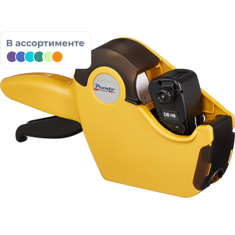 Изображение товара Этикет-пистолет однострочный Pronto H8 (1х8 символов, 21х12 мм прямоугольная лента)
