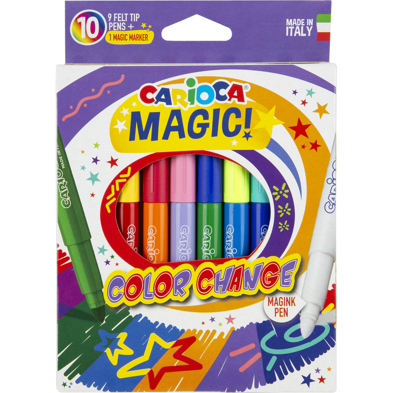 Изображение товара Фломастеры Carioca Color Change 9 цветов с вентилируемыми колпачками