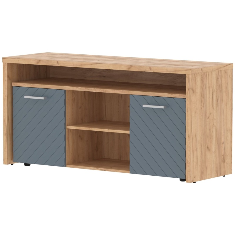 Изображение товара Тумба под фригобар Torr Lux дуб бофорд серо-голубой 1640х550х800 мм