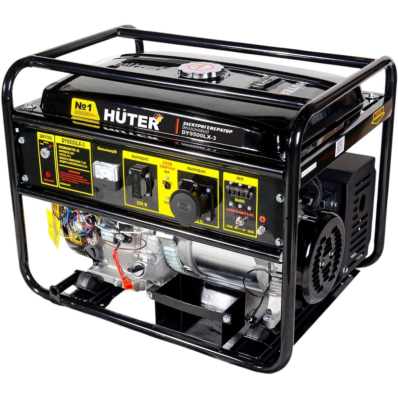 Изображение товара Генератор бензиновый Huter DY9500LX-3 мощностью 8 кВт
