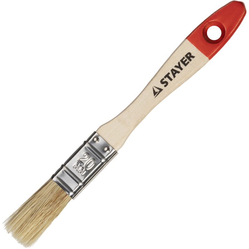 Изображение товара Кисть малярная плоская Stayer Universal-Standart из натуральной щетины 20 мм (0101-020)