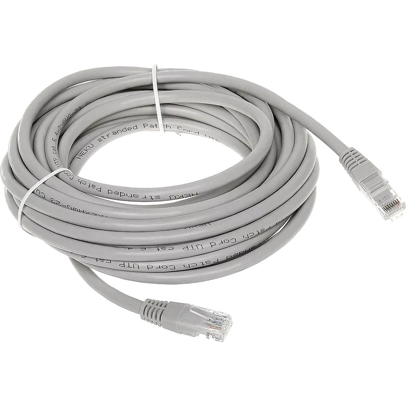 Изображение товара Патч-корд витая пара ExeGate UTP-RJ45-RJ45-5e-CU-20M-GY 20 метров