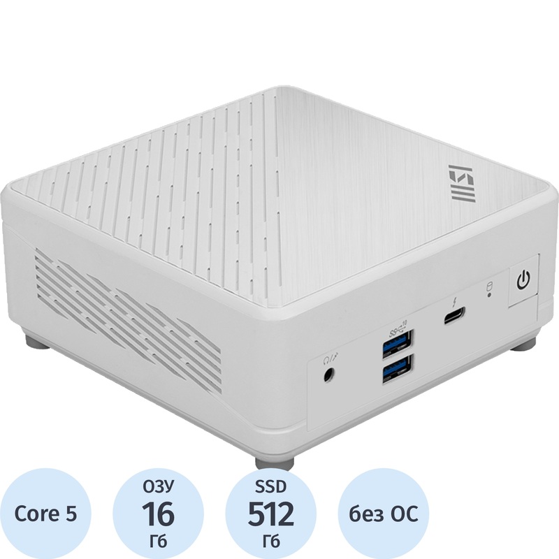 Изображение товара Мини ПК MSI Cubi 5 1M-618XRU Core 5 120U/DDR5 16 ГБ/SSD 512 ГБ/без ОС (9S6-B0A822-618)
