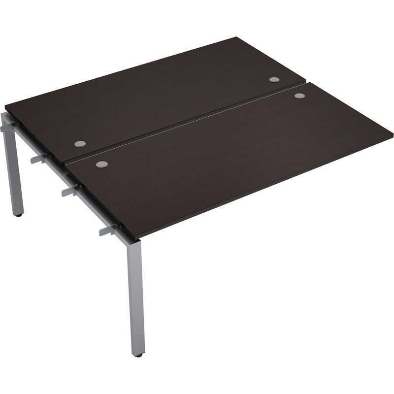 Изображение товара Рабочая станция Avance 6МБС.6288 двухместная венге алюминий матовый 1200х1635х750 мм