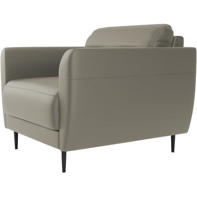 Изображение товара Кресло Релакс Монако Lounge серое из искусственной кожи