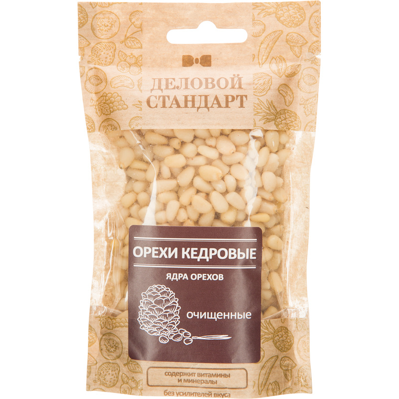Изображение товара Кедровый орех Деловой Стандарт 50 г натуральный полезный продукт для перекуса
