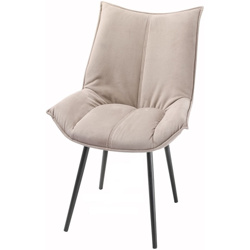 Изображение товара Стул обеденный Осло с поворотным механизмом бежевый (флок, металл)