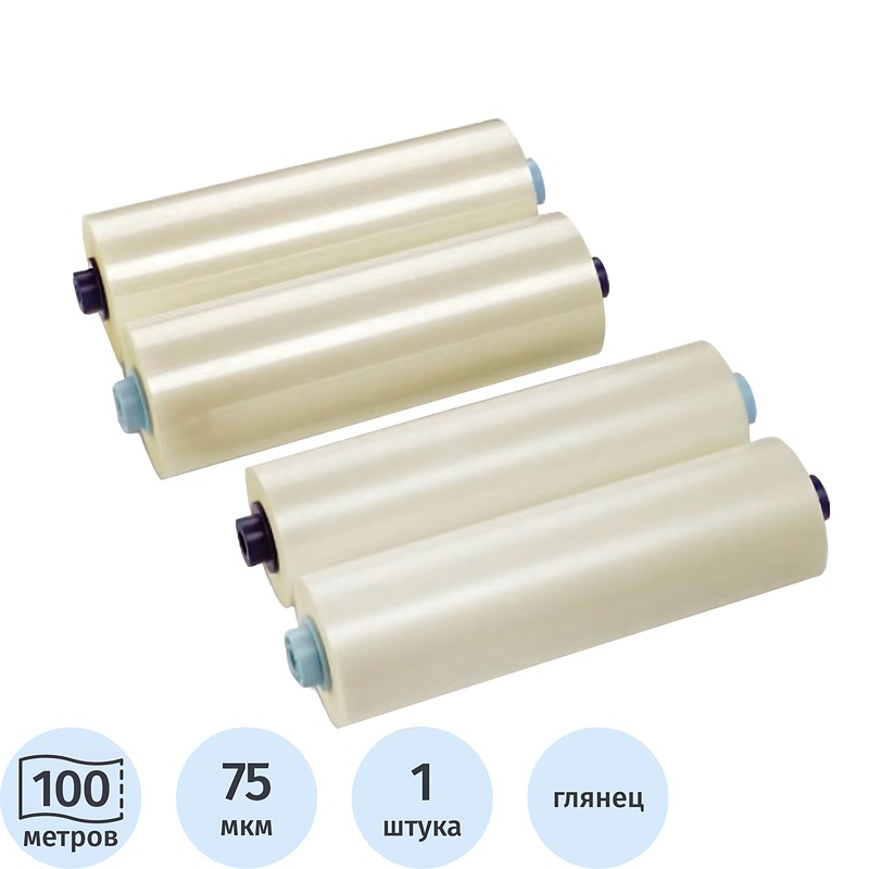 Изображение товара Рулонная пленка для ламинирования Bulros 305x100000 мм 75 мкм глянцевая