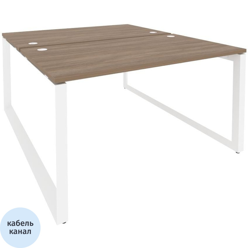 Изображение товара Рабочая станция на 2 рабочих места ONIX-О O.MO-D.RS-2.3.8 (дуб аризона/белый, 1380х1635х750 мм)