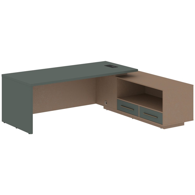 Изображение товара Офисный стол руководителя Velion VCT 2319 с тумбой и встроенным зарядным блоком