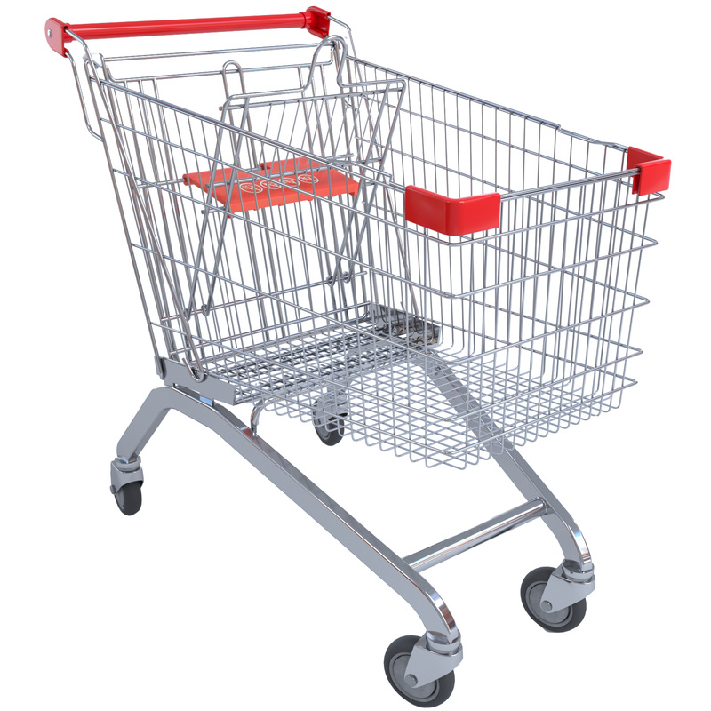 Изображение товара Покупательская тележка А180 ДССРЗП с сидением и объемом 180 л