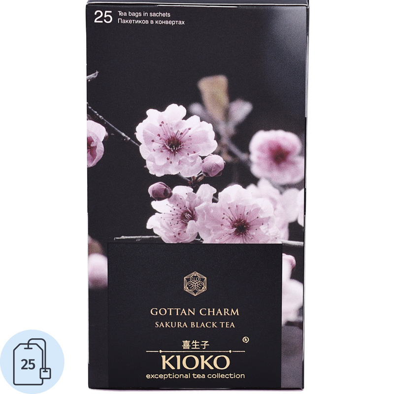 Изображение товара Чай черный Kioko Gottan Charm 25 пакетиков (сакура)