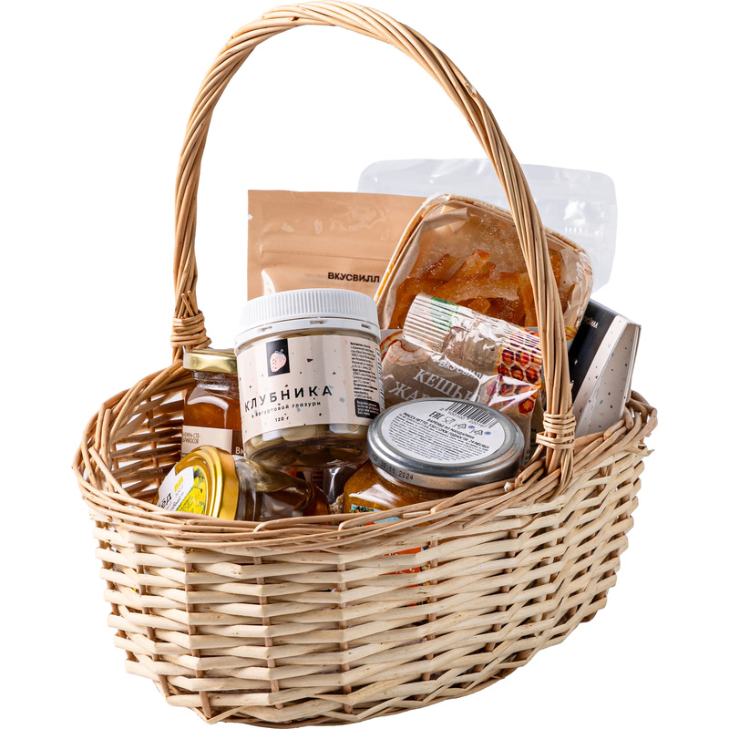 Изображение товара Подарочный набор Витаминно-десертный с фруктами и сладостями