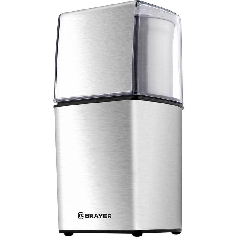 Изображение товара Кофемолка Brayer BR1181 серебристая для дома и кофейных напитков