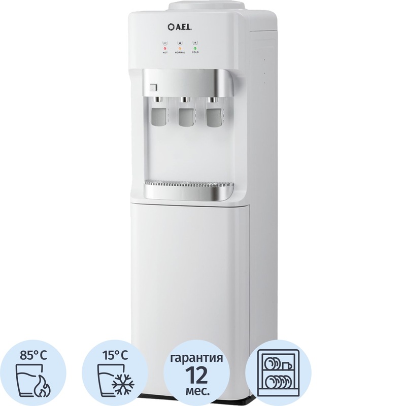 Изображение товара Кулер для воды AEL LD-AEL-72c белый с нагревом и охлаждением