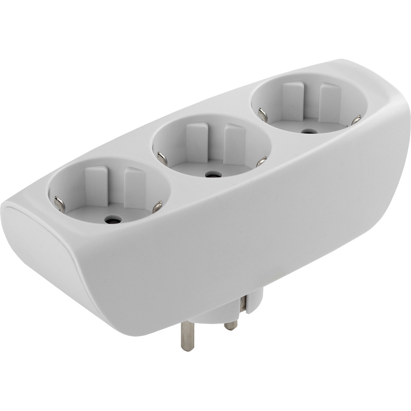 Изображение товара Разветвитель Эра SP-3e-W 3 розетки с заземлением белый