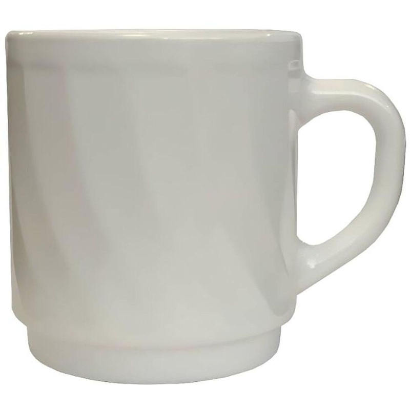 Изображение товара Кружка Arcoroc Трианон 300 мл стеклянная белая для дома и ресторана