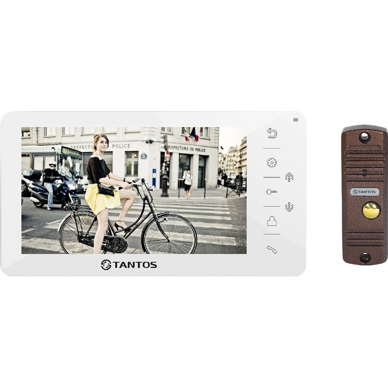 Изображение товара Комплект видеодомофона Tantos Amelie kit с цветным монитором и проводным подключением