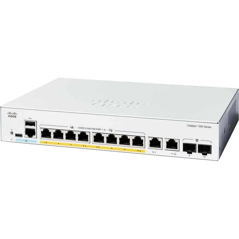 Изображение товара Коммутатор Cisco Catalyst C1300-8P-E-2G