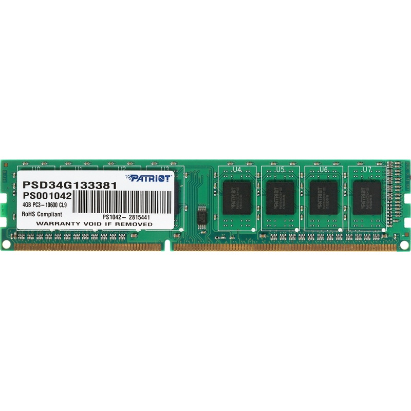 Изображение товара Модуль памяти DDR3 4 ГБ Patriot Memory PSD34G133381 для настольных компьютеров