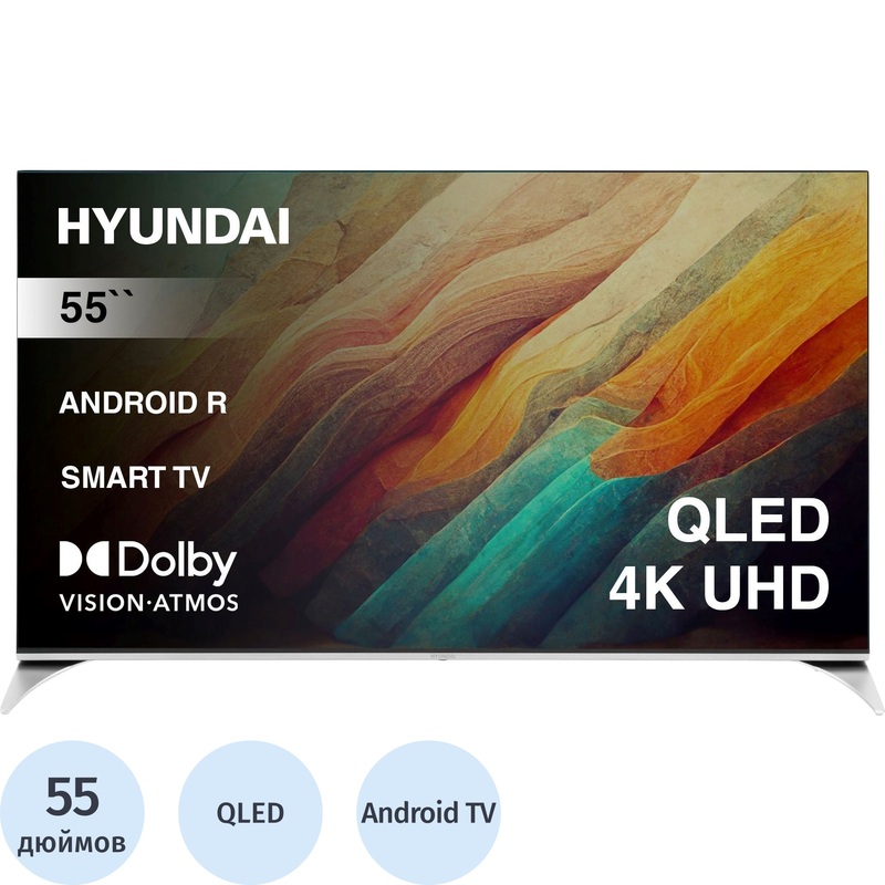 Изображение товара Телевизор Hyundai 55 4K UHD HDR Android TV HDMI USB BT