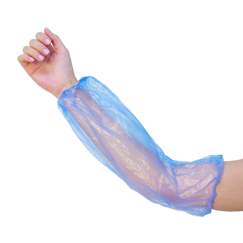 Изображение товара Одноразовые голубые нарукавники ПНД/ПВД 20x40 см, 100 штук