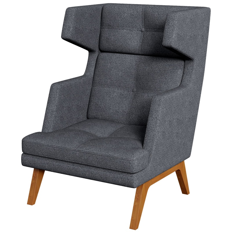 Изображение товара Кресло Лаунж Bev1H темно-серое (ткань)