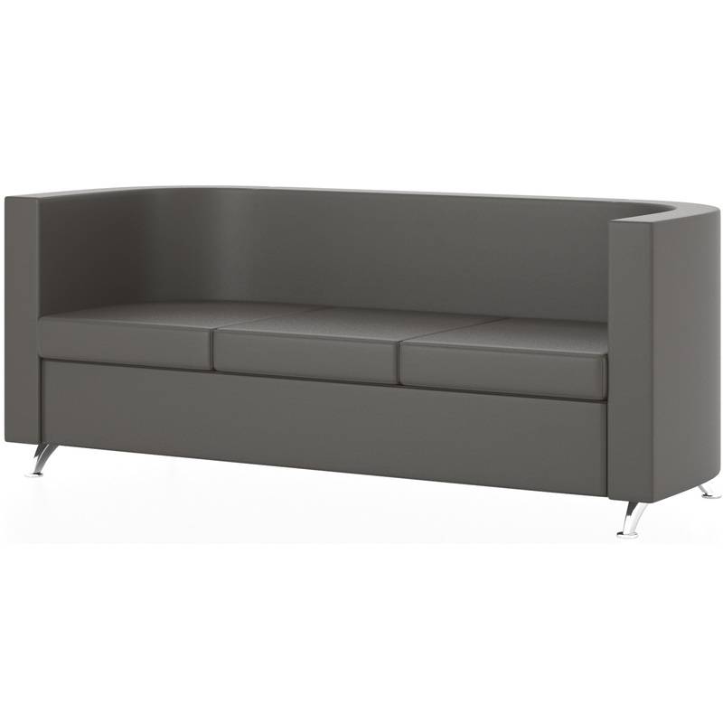 Изображение товара Диван трехместный Эрго Ecotex 3022 серый из искусственной кожи