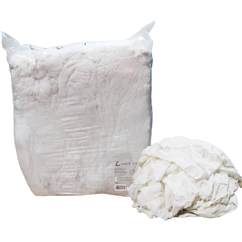 Изображение товара Ветошь хлопок (вафельная) белая 10 кг (размер лоскута 40x60 см)