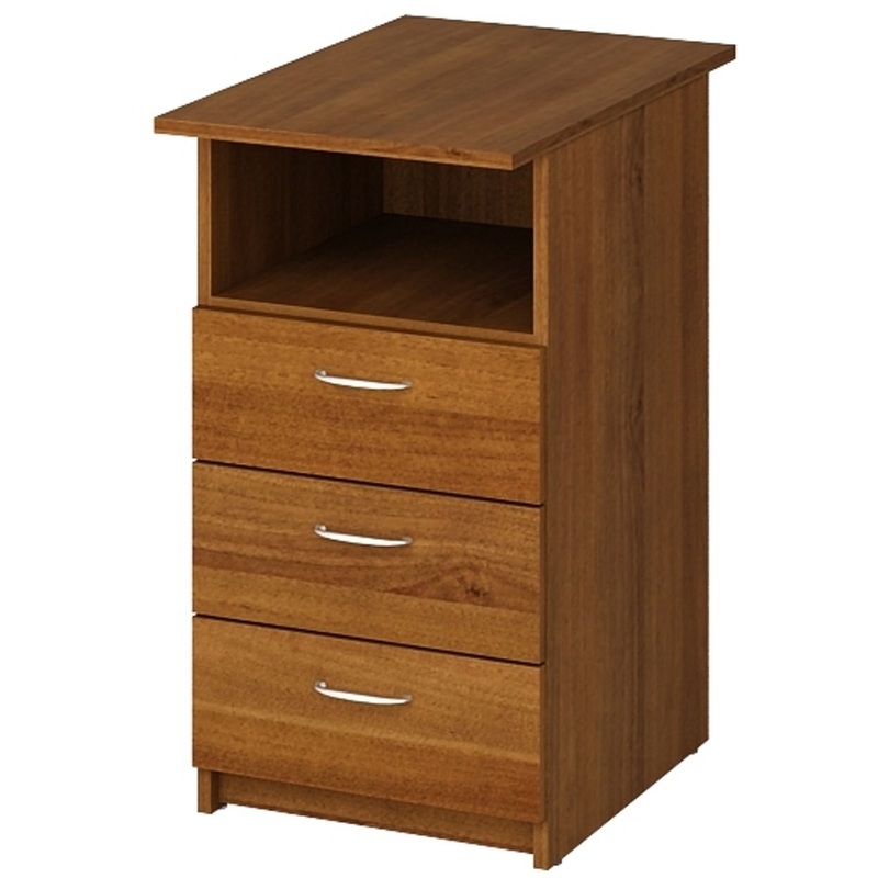 Изображение товара Тумба приставная Бюджет 2557 (орех французский, 400х600х740 мм, 3 ящика)