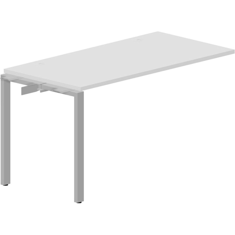 Изображение товара Стол-приставка Strike STNPG147BLAL белый с регулировочными опорами и отверстиями для электропроводк