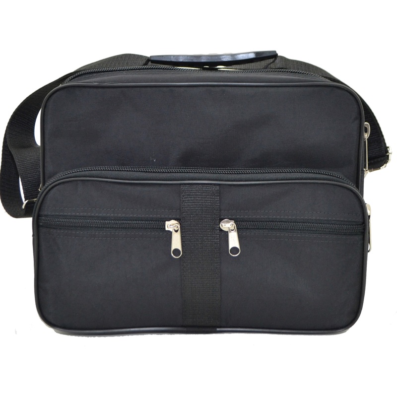 Изображение товара Сумка для документов Binom чёрная из полиэстера 427 мужская с отделениями и карманами