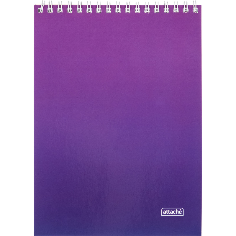 Изображение товара Блокнот Attache Градиент А5 80 листов фиолетовый в клетку на гребне (146х204 мм)