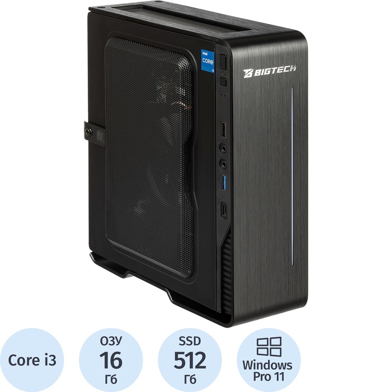 Изображение товара Мини ПК BigTech MPK003 с Intel Core i3 и 16 ГБ оперативной памяти
