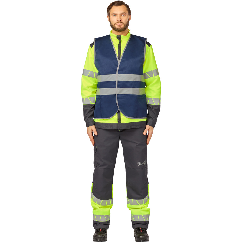 Изображение товара Жилет рабочий летний Тип 1Т СОП синий защитный отражающий