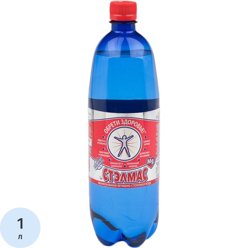 Изображение товара Минеральная вода Стэлмас лечебно-столовая газированная 1 л Россия