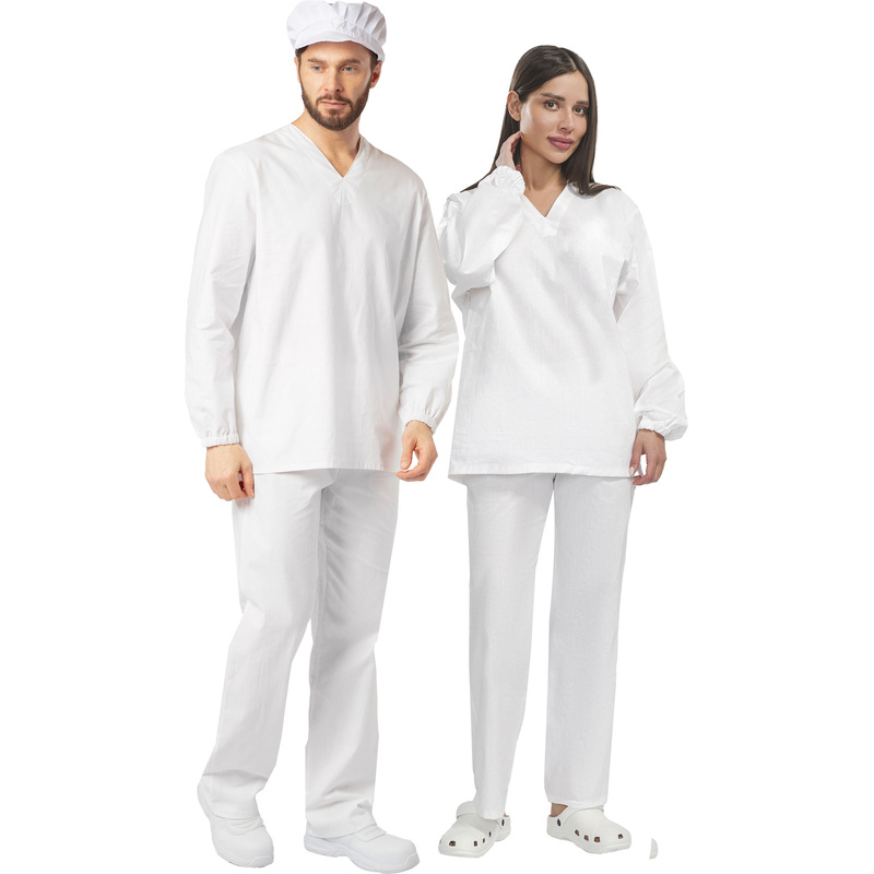 Изображение товара Костюм пекаря У05-КБР белый 44-46 с длинным рукавом