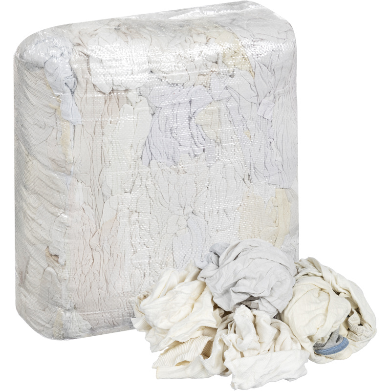 Изображение товара Ветошь трикотажная белая Выбор есть 10 кг (размер лоскута 40x60 см)