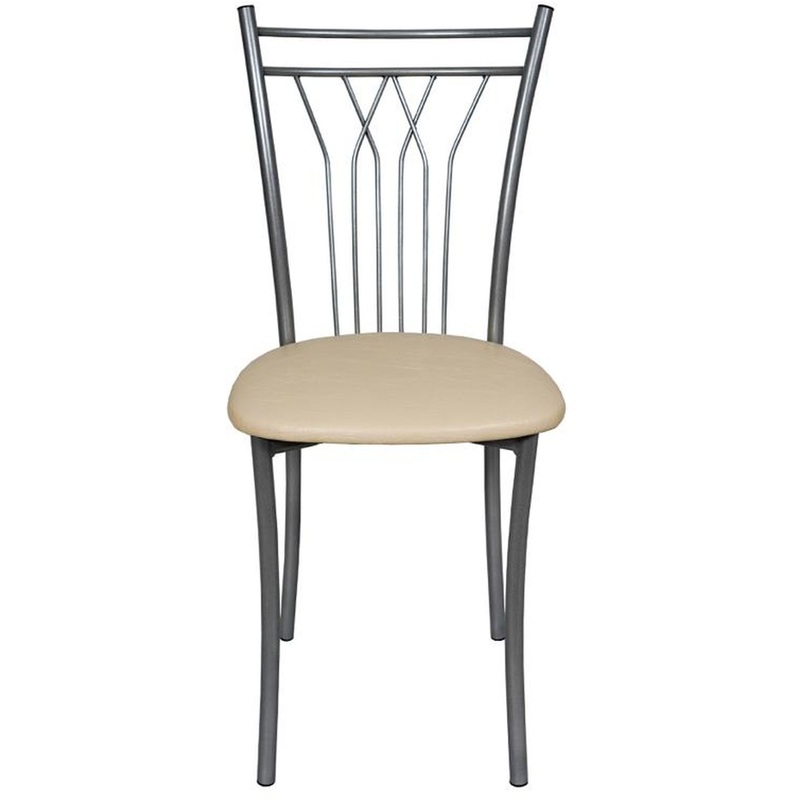 Изображение товара Стул обеденный Акапелло ваниль крапинка из искусственной кожи и металла