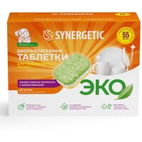 Таблетки для посудомоечных машин Synergetic (55 штук в упаковке)