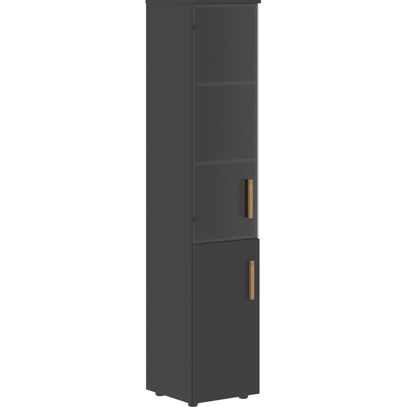 Изображение товара Шкаф для документов Forta FHC40.2L со стеклом черный графит 404х429х1983 мм