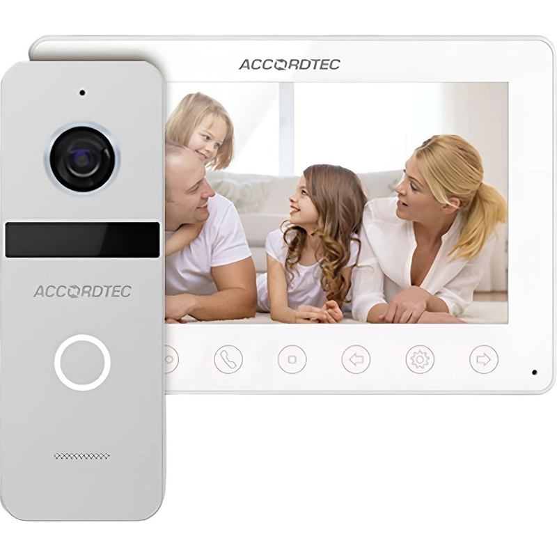 Изображение товара Комплект видеодомофона AccordTec AT-home10 WH-SL белый