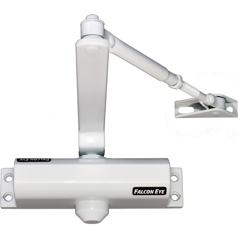Изображение товара Доводчик Falcon Eye FE-B4W на дверь 65-85 кг алюминиевый белый